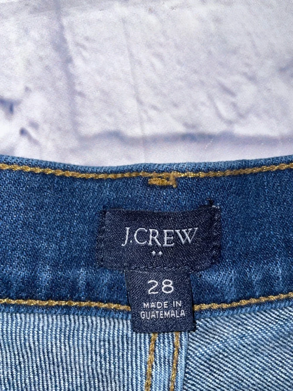 J Crew Classic denim short in dark Pacific blue wash. Size 28